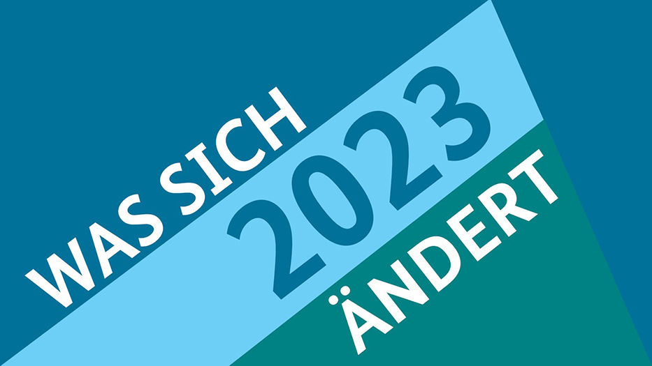 Auf blau-grünem Hintergrund steht : Was ich 2023 ändert